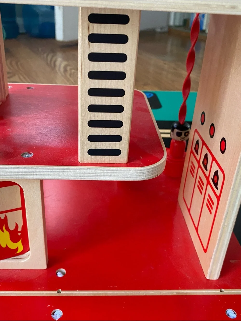 Vintage FAO Schwarz Wooden Fire Department Toy Truck